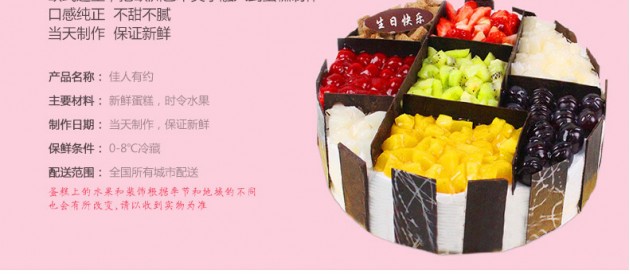 鲜花蛋糕组合蛋糕产品细节展示